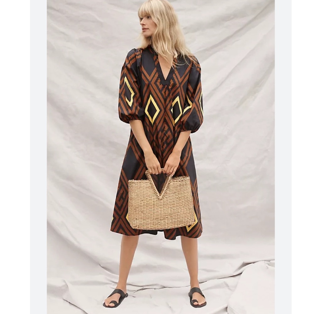 Anthropologie Porridge Mireli Midi Dress